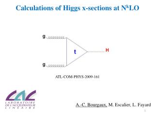 Calculations of Higgs x-sections at N k LO ATL-COM-PHYS-2009-161
