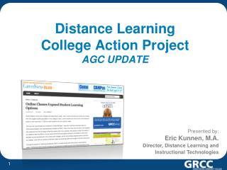 Distance Learning College Action Project AGC UPDATE