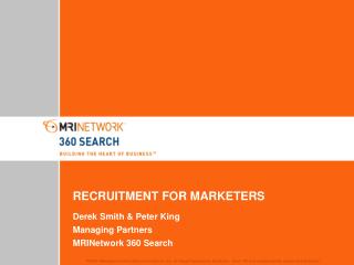 RECRUITMENT FOR MARKETERS