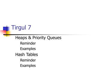 Tirgul 7
