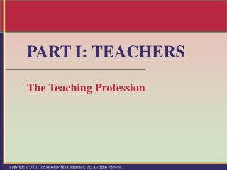 PART I: TEACHERS