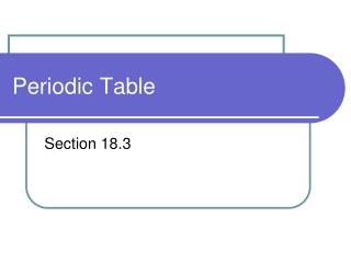Periodic Table