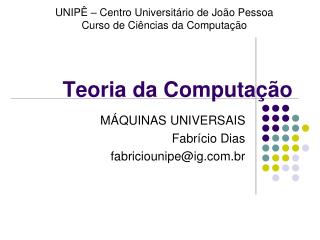 Teoria da Computação