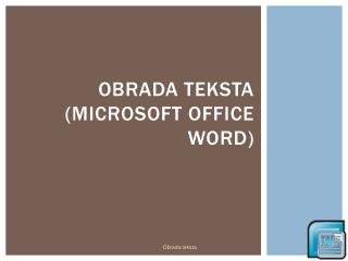 Obrada teksta (Microsoft office Word)