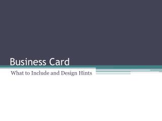 Business Card