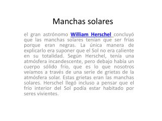 Manchas solares