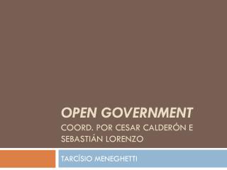 OPEN GOVERNMENT coord. Por cesar calderón e sebastián lorenzo