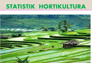 STATISTIK HORTIKULTURA