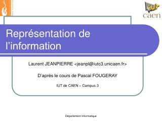 Représentation de l’information