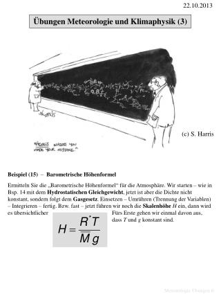 Meteorologie Übungen 6