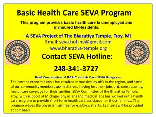 Basic Health Care SEVA Program