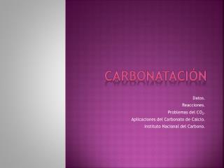 Carbonatac ión