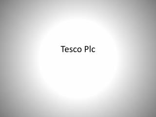 Tesco Plc