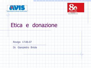 Etica e donazione