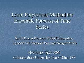Local Polynomial Method for Ensemble Forecast of Time Series