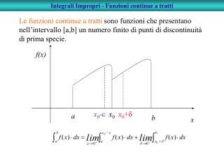 Integrali Impropri - Funzioni continue a tratti