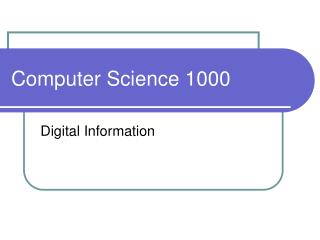 Computer Science 1000