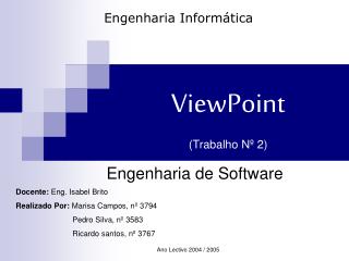 ViewPoint (Trabalho Nº 2)