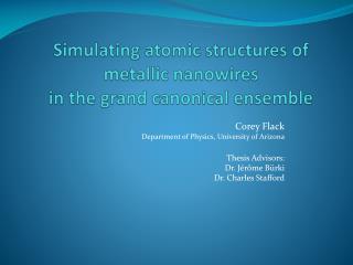 Simulating atomic structures of metallic nanowires in the grand canonical ensemble