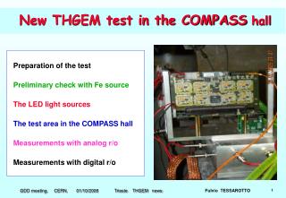 New THGEM test in the COMPASS hall