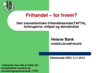 Helene Bank HANDELSKAMPANJEN