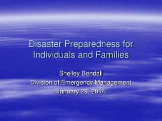 Disaster Preparedness for Individuals and Families