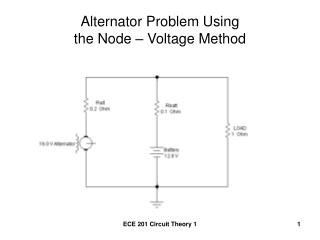 Alternator Problem Using the Node – Voltage Method