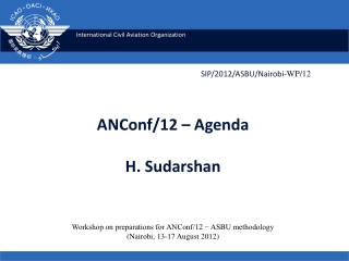 ANConf/12 – Agenda H. Sudarshan