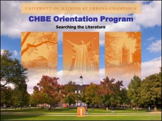 CHBE Orientation Program