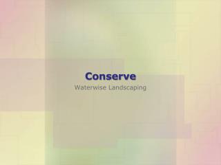 Conserve