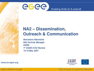 NA2 – Dissemination, Outreach &amp; Communication