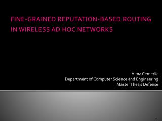 fine-grained reputation-based routing in wireless ad hoc networks