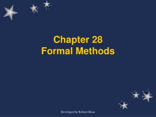 Chapter 28 Formal Methods