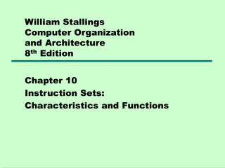 William Stallings Computer Organization and Architecture 8 th Edition