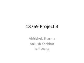 18769 Project 3