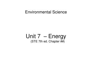 Environmental Science