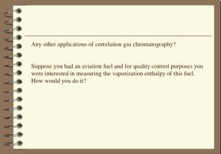 Any other applications of correlation gas chromatography?