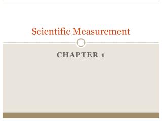 Scientific Measurement