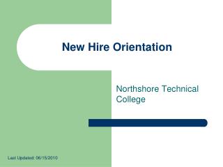 New Hire Orientation