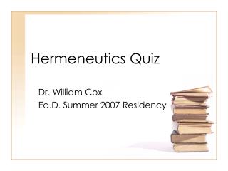 Hermeneutics Quiz
