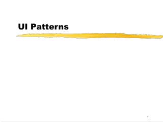 UI Patterns