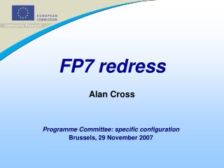FP7 redress Alan Cross