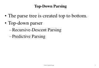 Top-Down Parsing