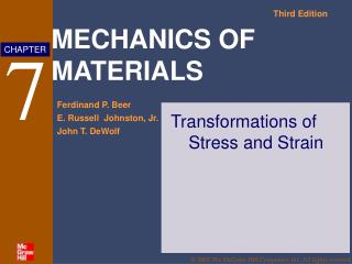 Transformations of Stress and Strain