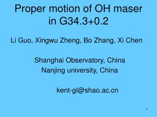 Proper motion of OH maser in G34.3+0.2