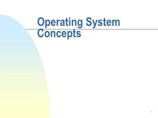Operating System Concepts