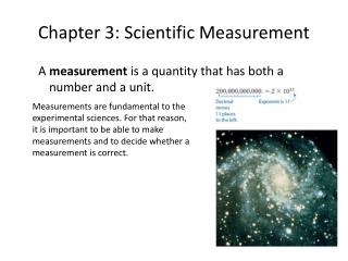 Chapter 3: Scientific Measurement