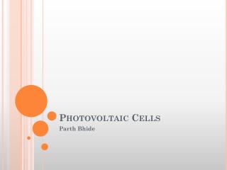 Photovoltaic Cells