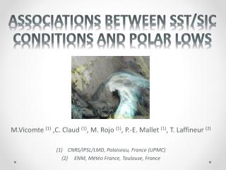 Associations between SST/SIC conditions and polar lows