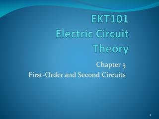 EKT101 Electric Circuit Theory